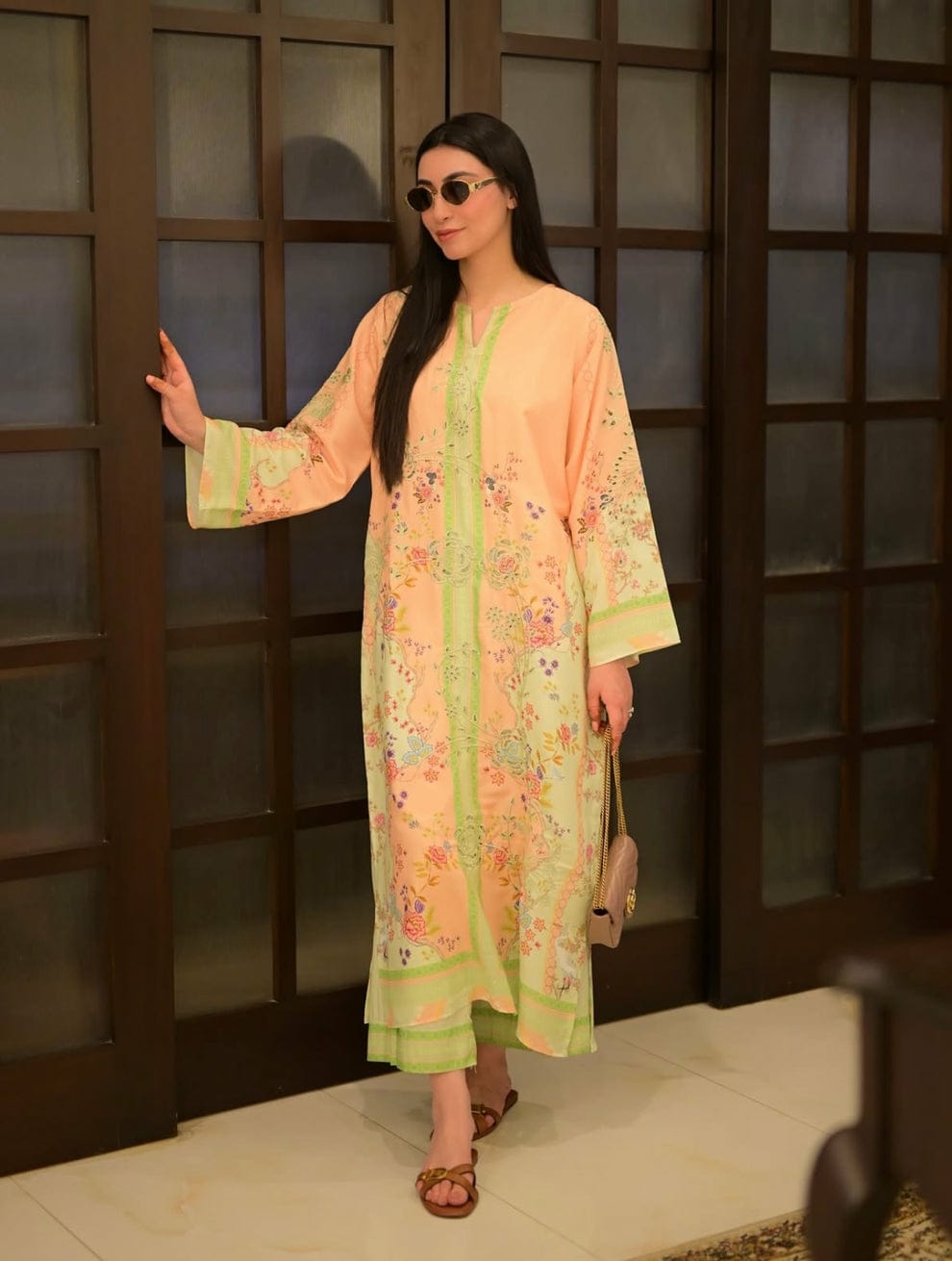 Khirza 2pc | Floral printed| silky lawn collection 