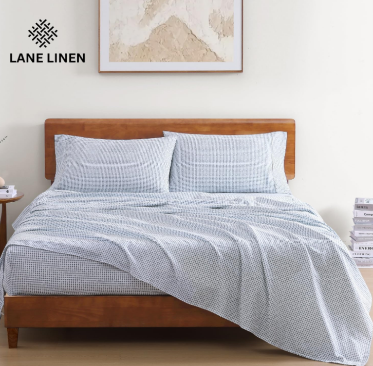 Queen Bed Sheets Set - 100% Organic Cotton Sheets Queen Size, 4Pc Cooling Sheets For Bed, Hotel Luxury Bed Sheets Set, Breathable Sheets queen size bed set deep pockets upto 15 - Polka Dot