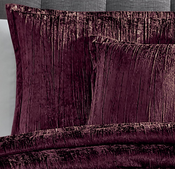Turin Comforter Set, Queen, Plum, 7-Piece Set