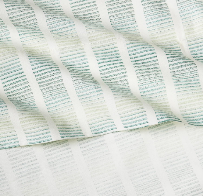 King Sheets, Cotton Percale Bedding Set, Crisp & Cool, Stylish Home Decor (Off The Grid Green, King)