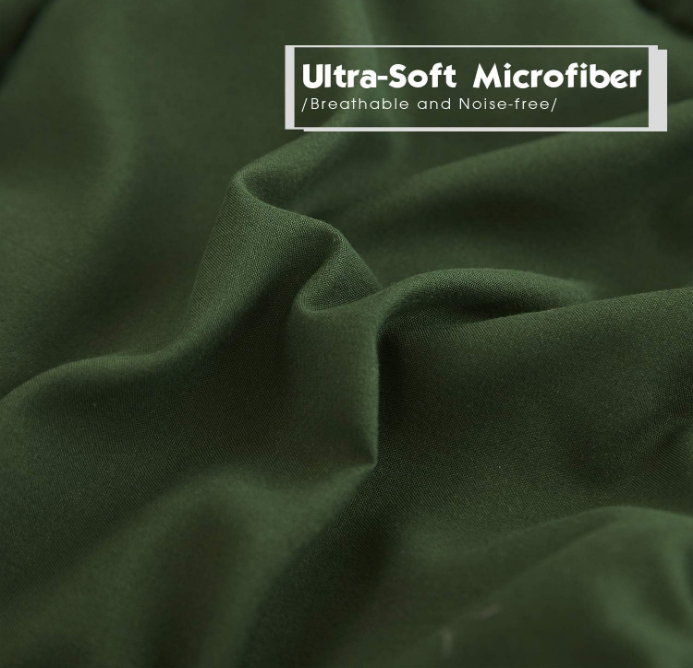 3pc Green Queen Size Comforter Set - All Season Reversible Down Alternative Comforter with Two Shams - Quilted Duvet Insert with Corner Tabs - Box Stitched Blanket - Breathable, Soft, Fluffy