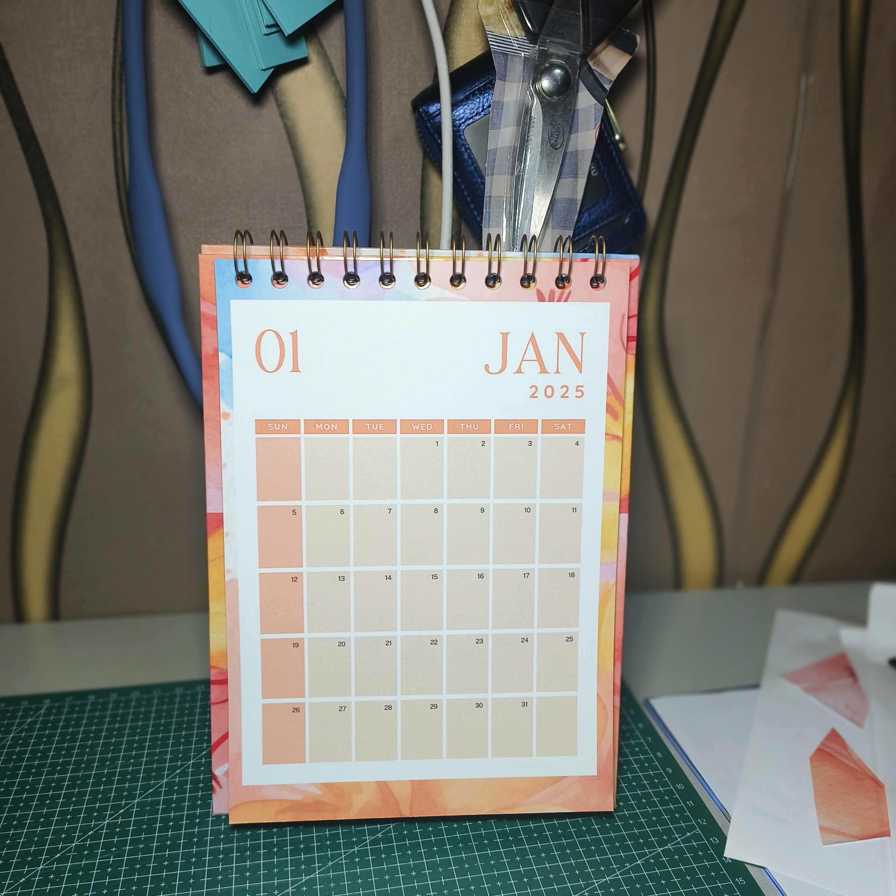 Personalized Photo Desk Calendar (A5 Size)