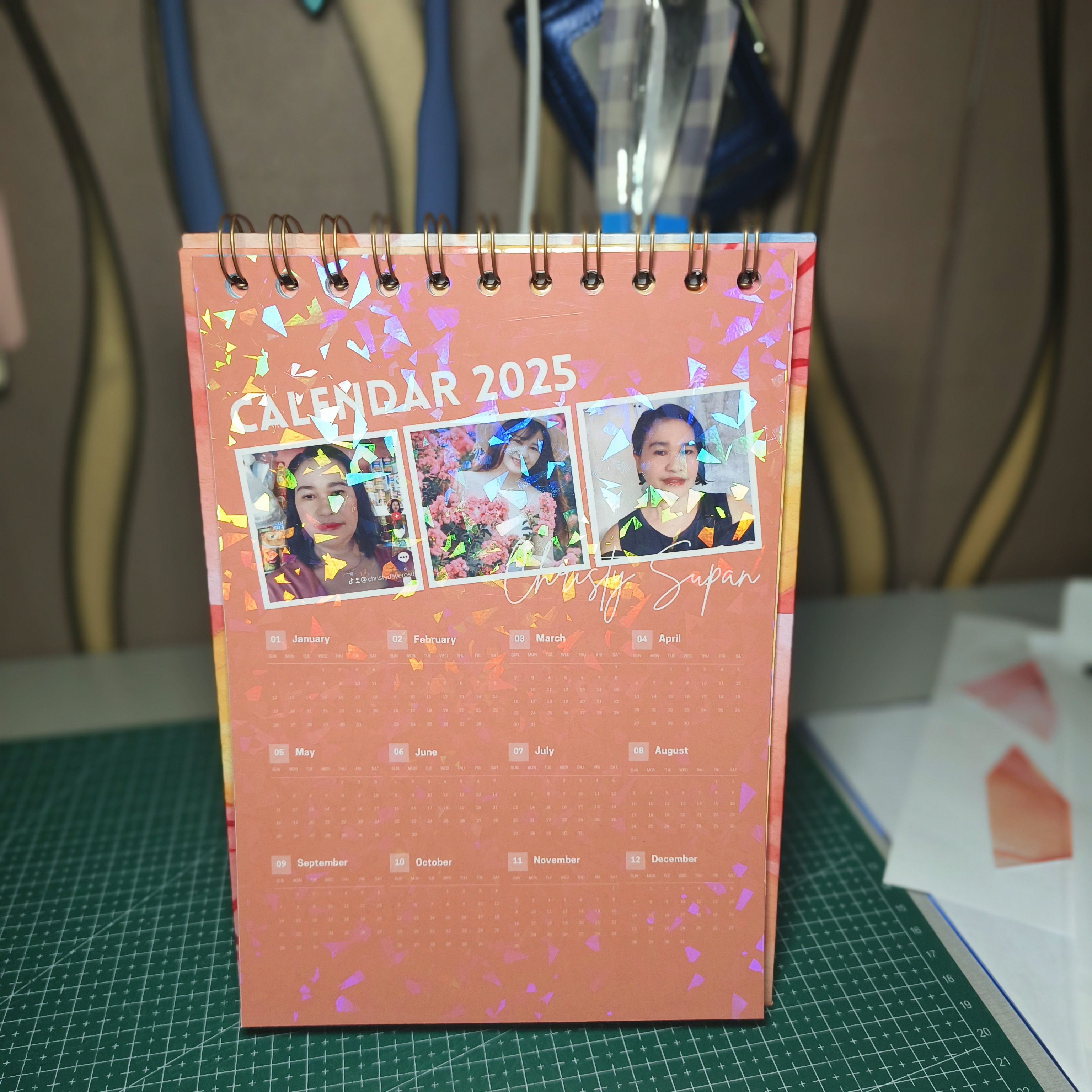 Personalized Photo Desk Calendar (A5 Size)