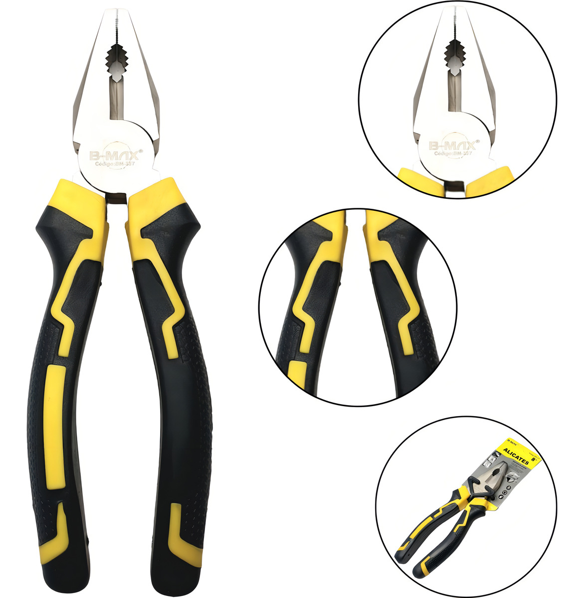  Alicate Universal 8'' Aço Carbono Emborrachado Isolado