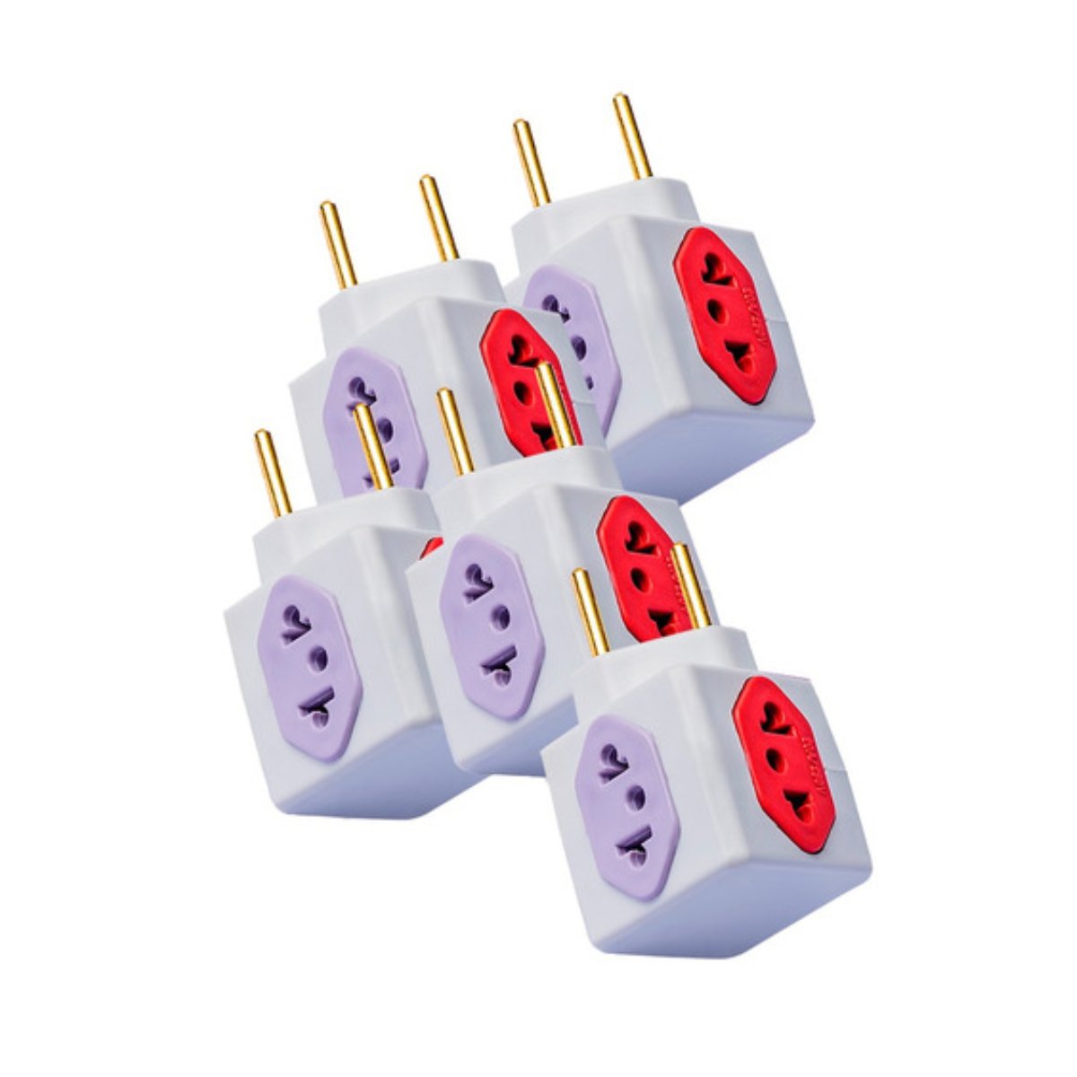 Adaptadores Pino Cubo Colorido Benjamin 4 saídas 10a