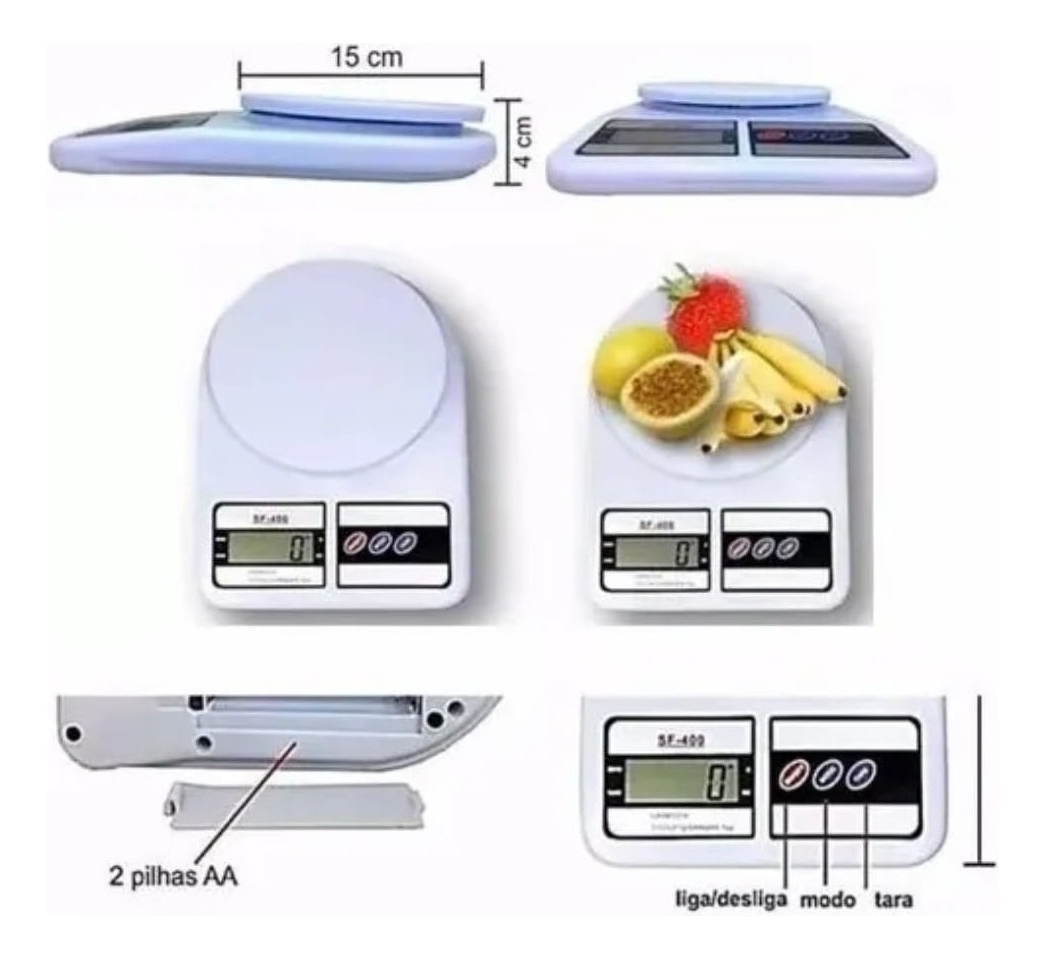 Balança 10 Kg Alta Precisão Digital Para Alimentos Cozinha Nutricao