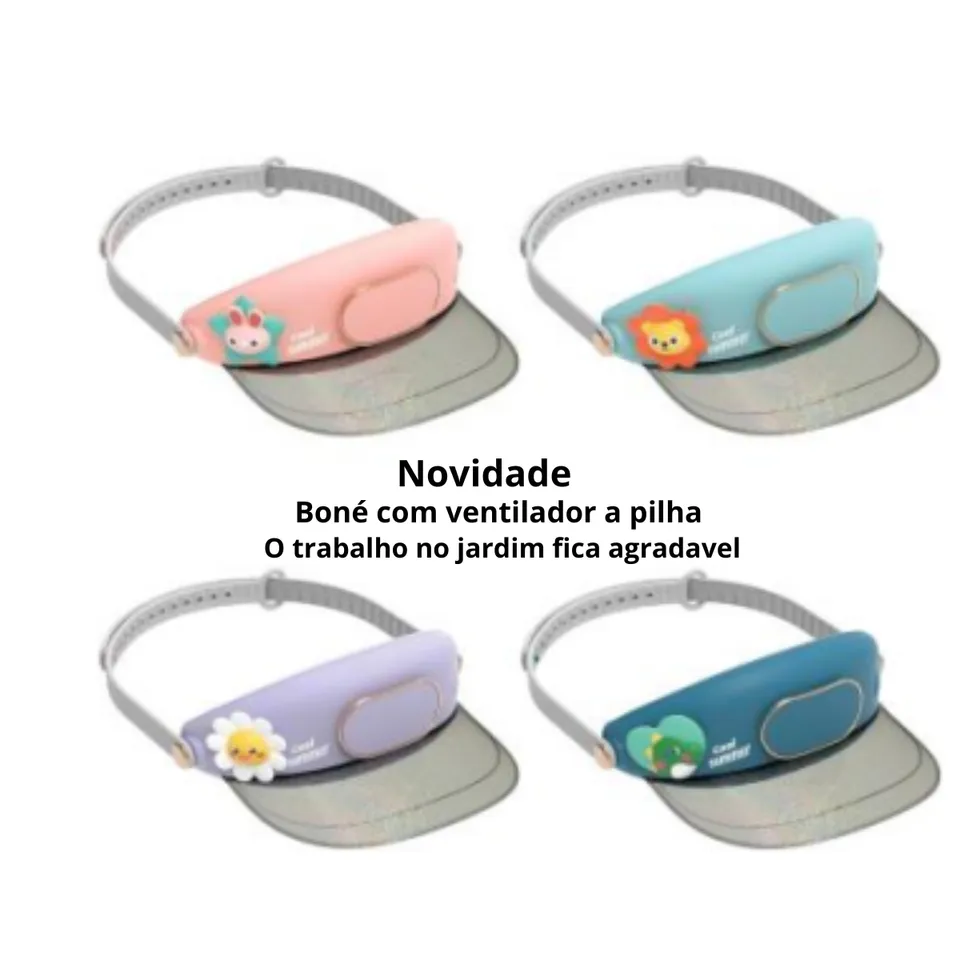 Boné com ventilador a pilhas