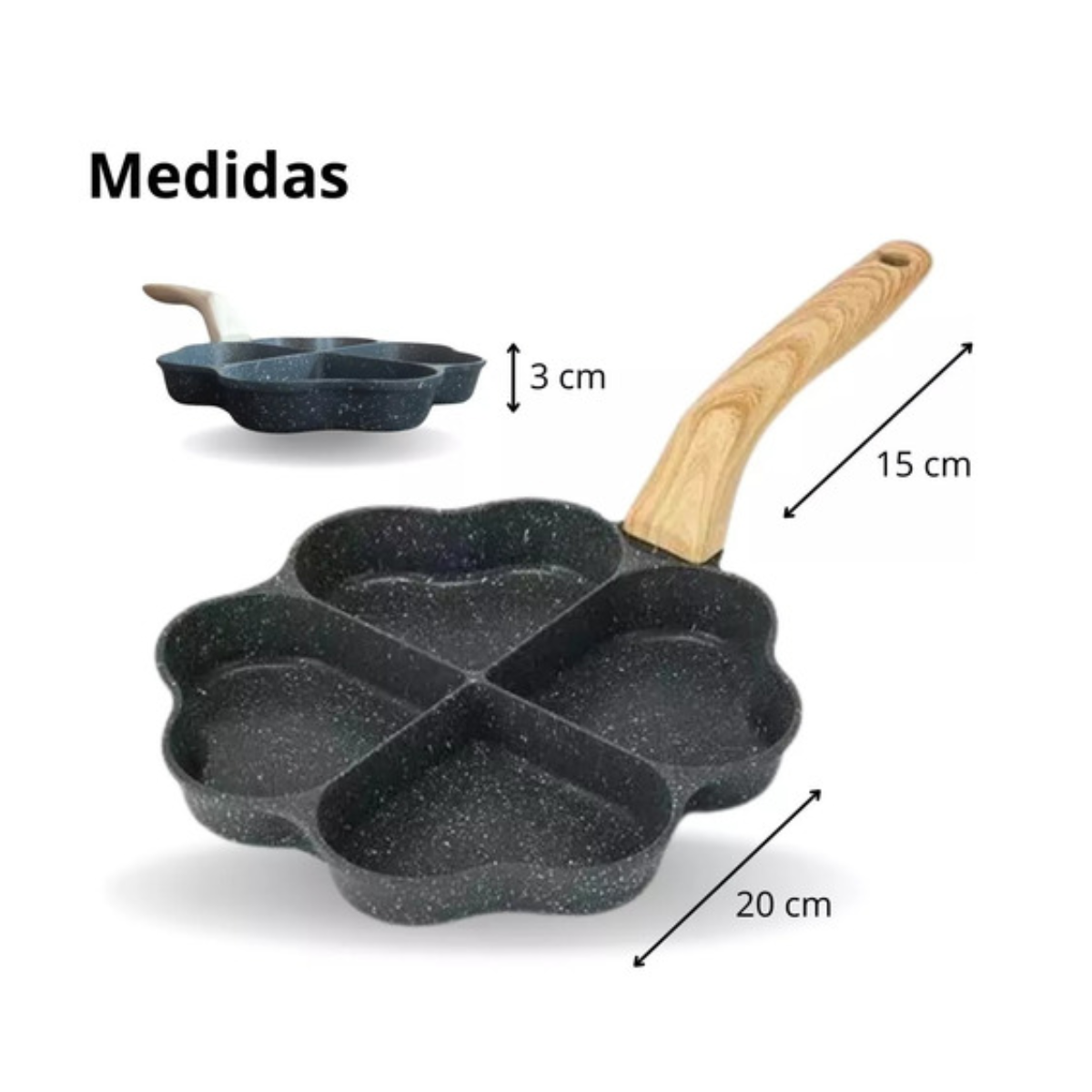 Frigideira Antiaderente Formato De Coração