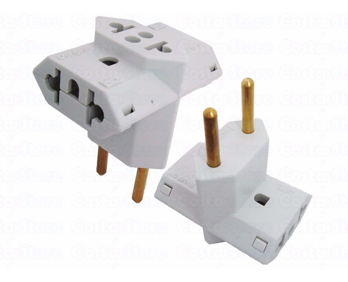 Kit 3 Adaptador Benjamim + 3 Adaptador Bob 10a/20a Pradrão 110V/220V