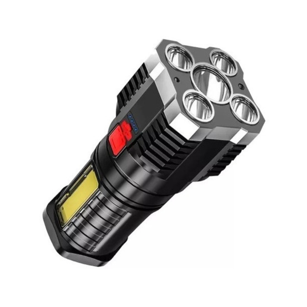 Lanterna Led Recarregável 5 Leds Forte Efeito Lampião Pesca