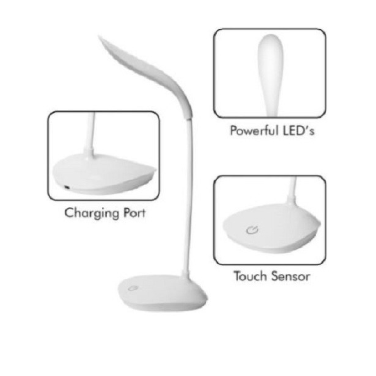 Luminária De Mesa Recarregável Led Branco Estudo Leitura