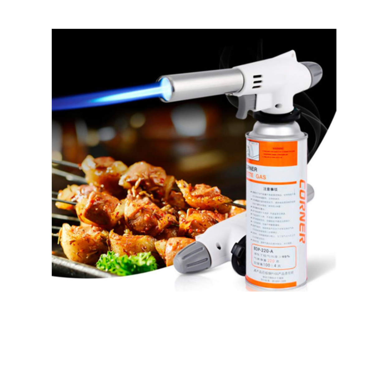 Maçarico Culinário Cozinha Gourmet Com Regulagem Portátil