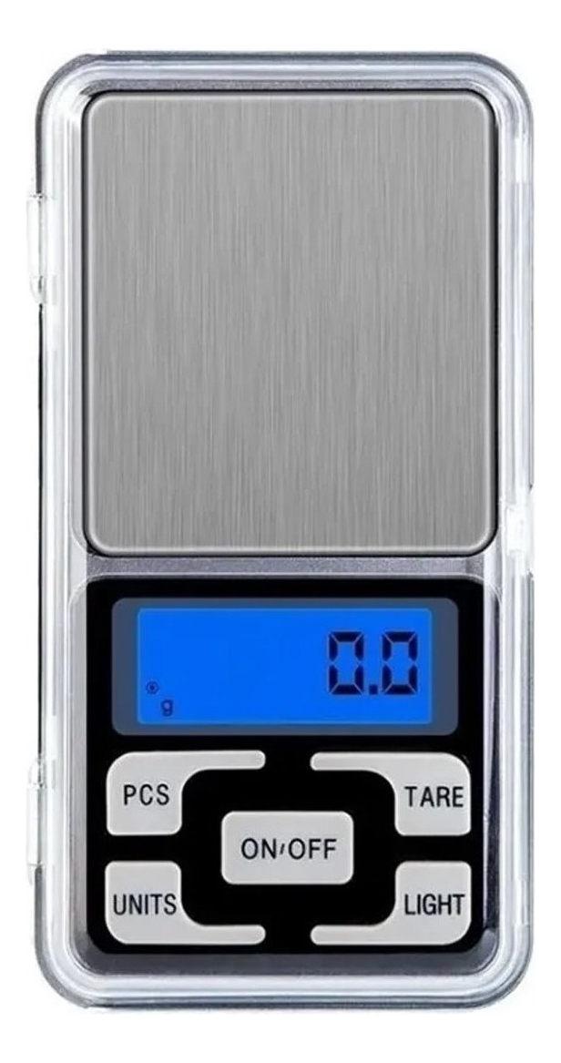 Mini Balança Digital Alta Precisão Escala 0.1 Até 500 Grama Cor Cinza