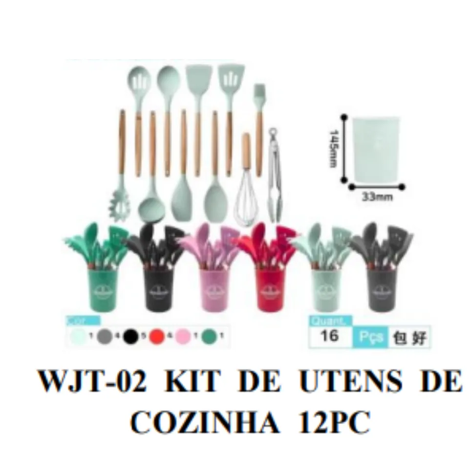 WJT-02 KIT DE UTENS DE COZINHA 12PC