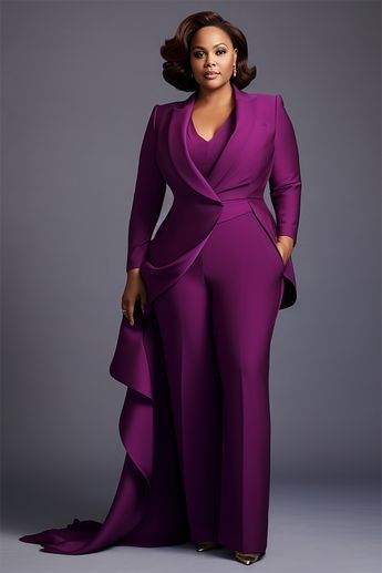 Elegant Purple Women's Suit