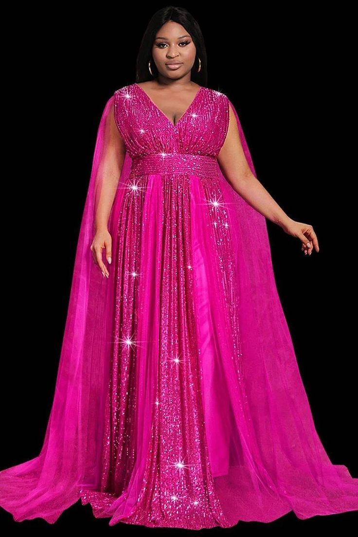 Elegant Pink Evening Gown