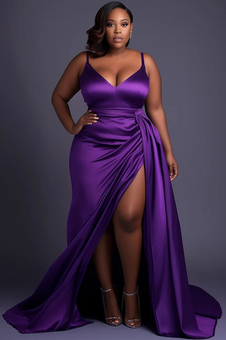 Elegant Purple Evening Gown
