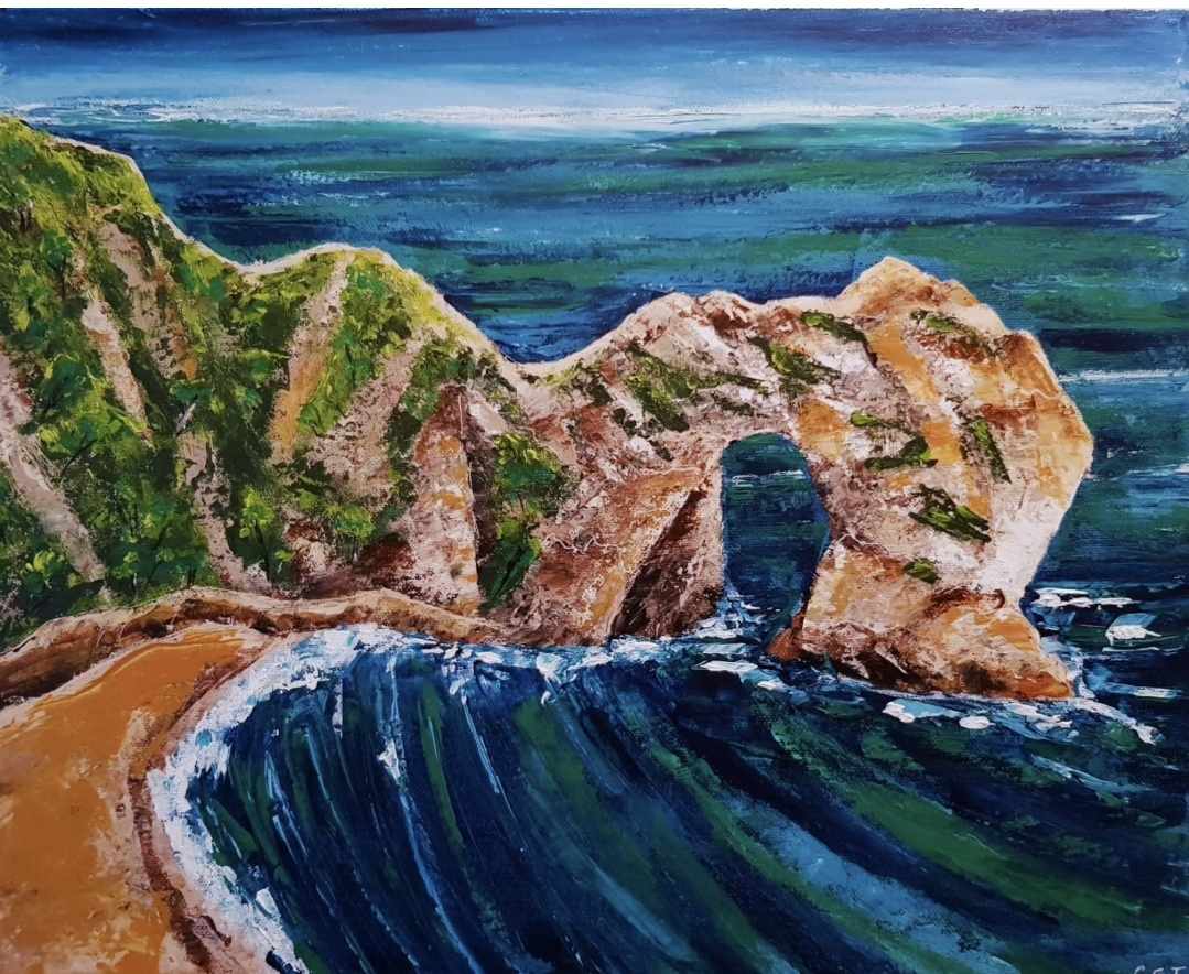 Coastal Landscape Painting, Durdle Door 
