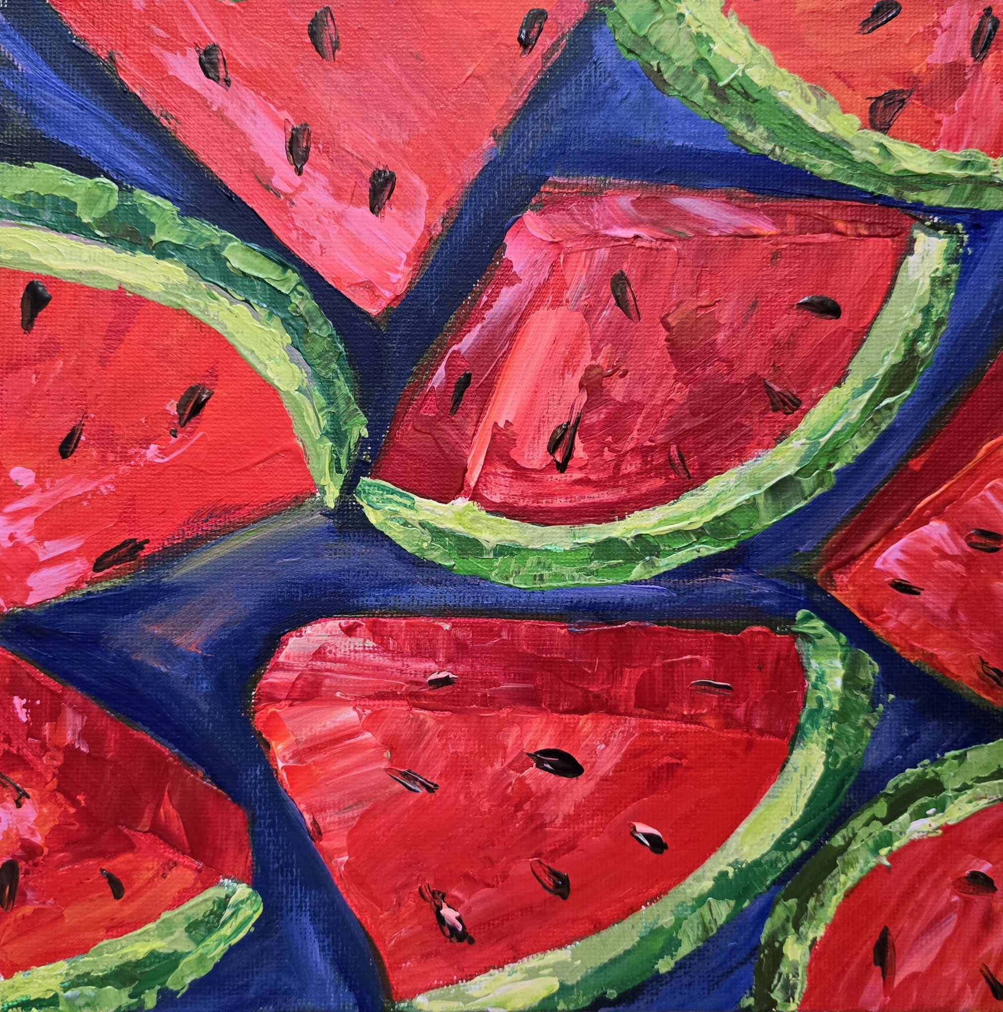Colorful Fruit and Objects Painting