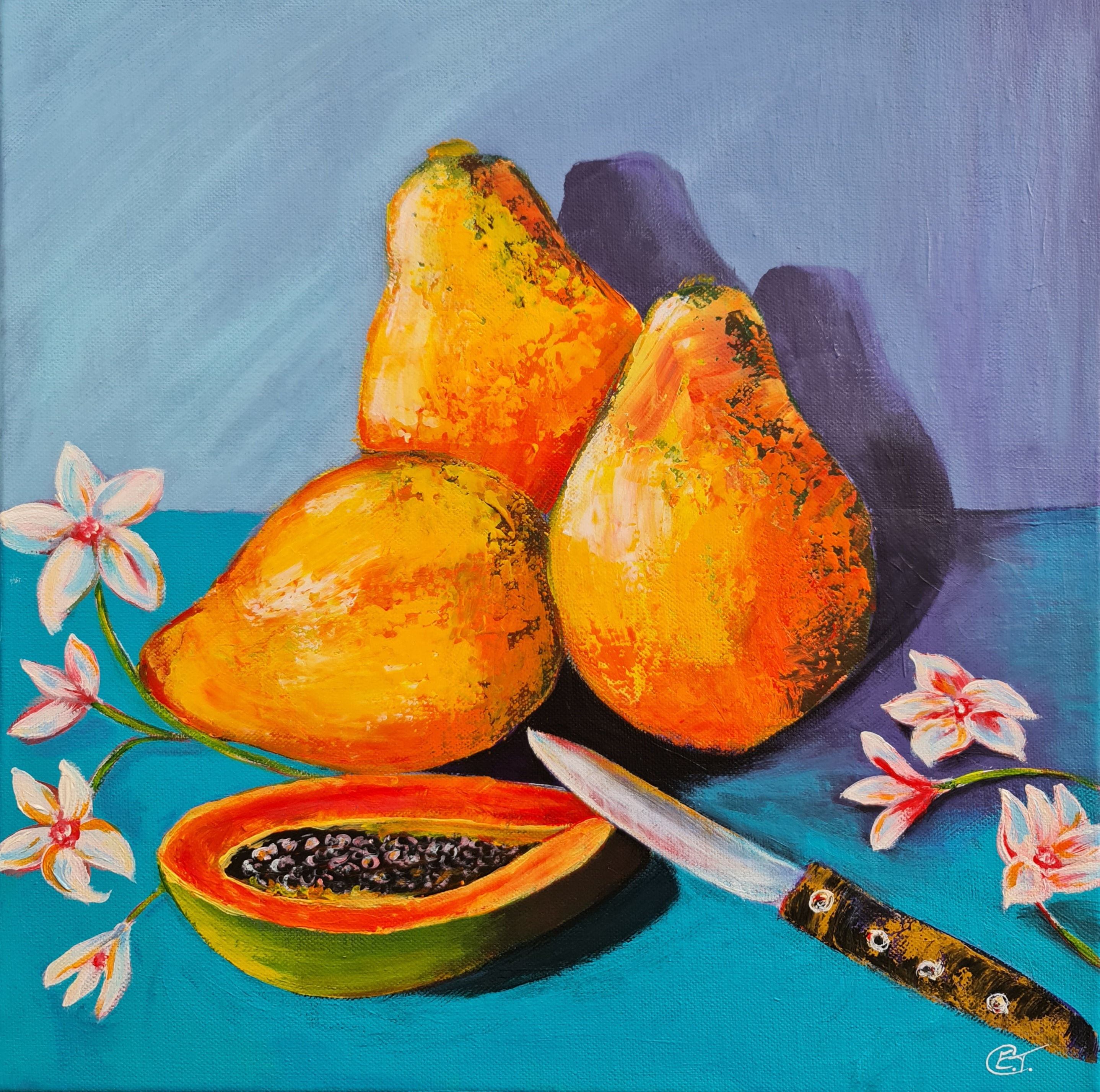 Still Life with Papayas