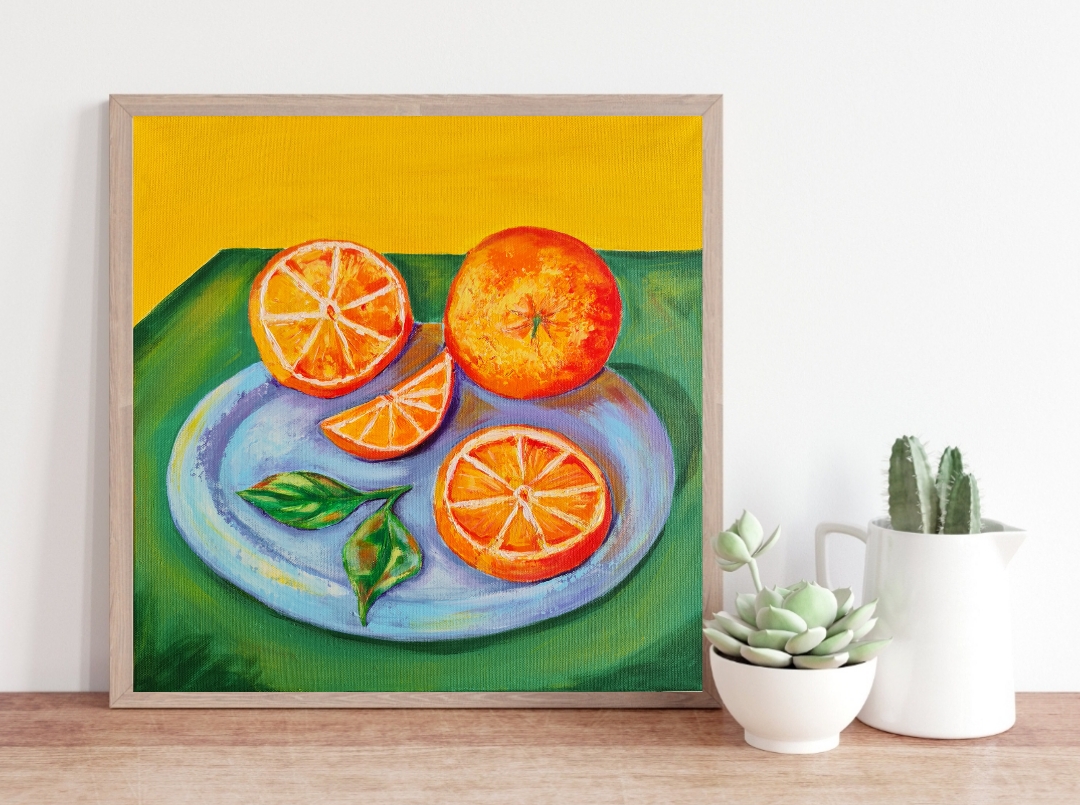 Vibrant Citrus Oranges Painting