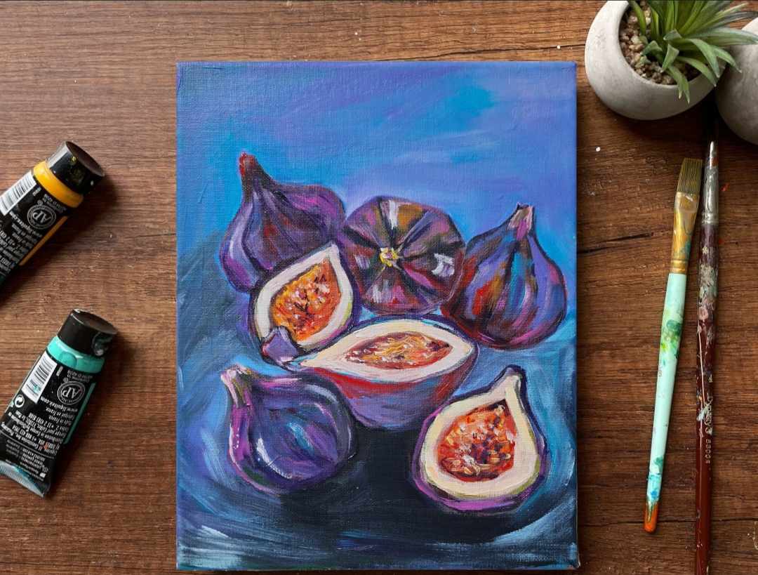 Fruit Still Life Painting "Figs"