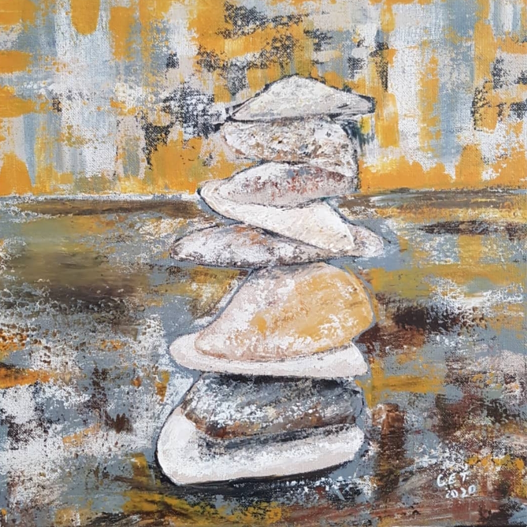 Abstract Rock Stack Artwork