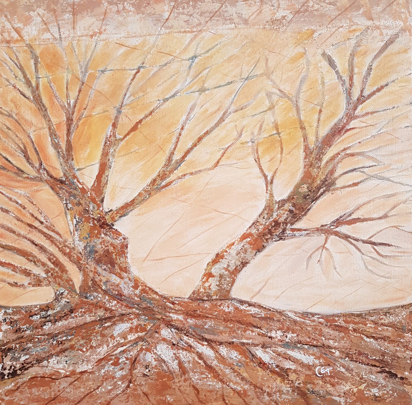 Abstract Tree Painting