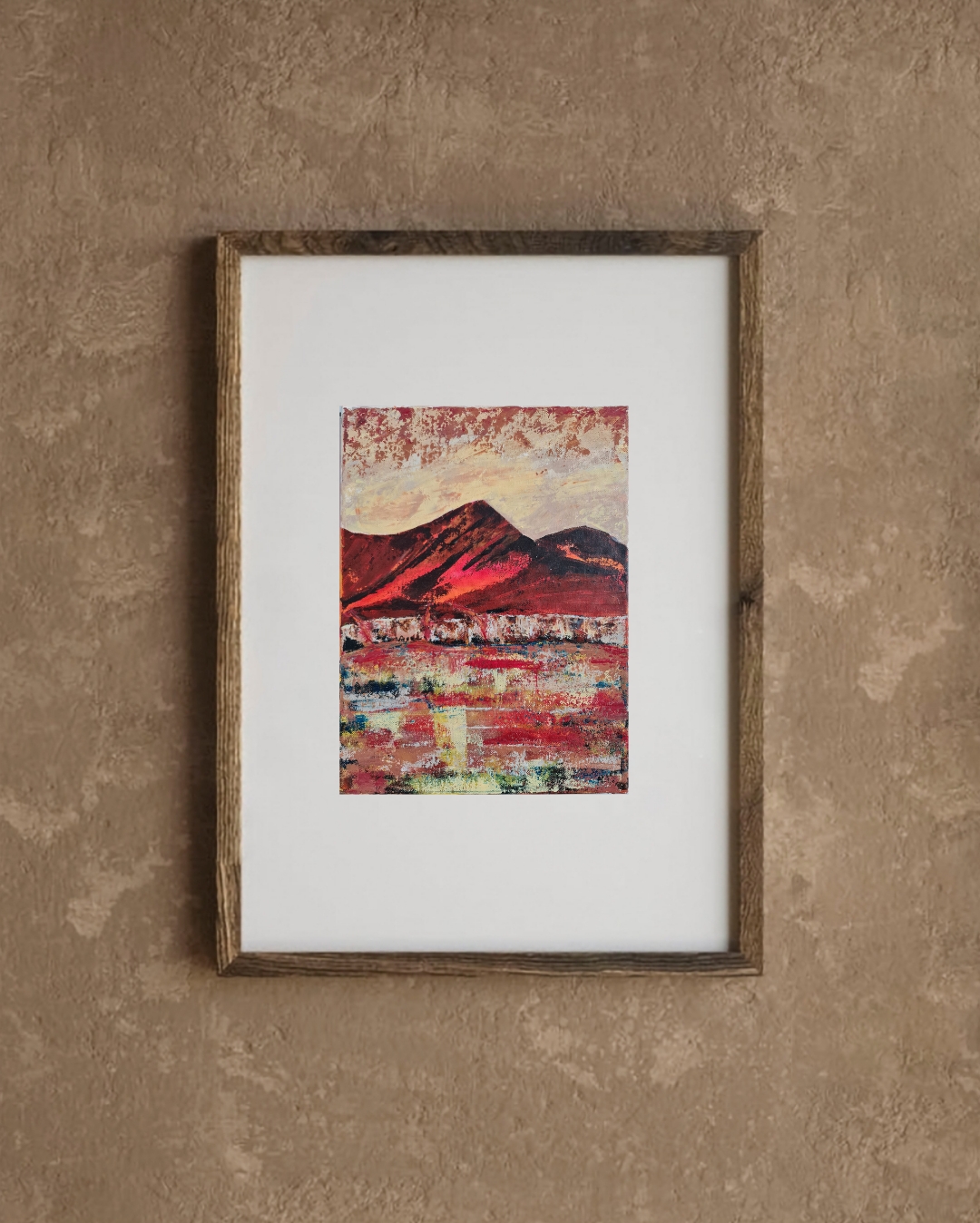 Volcano éruption, lava goes in the sea, Volcano Landscape
