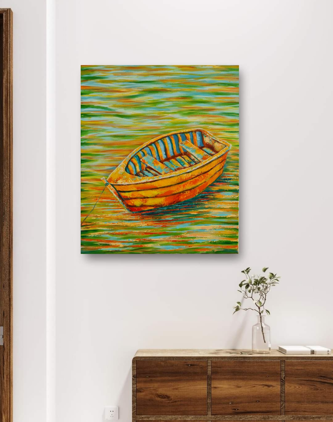 Colorful Boat Painting