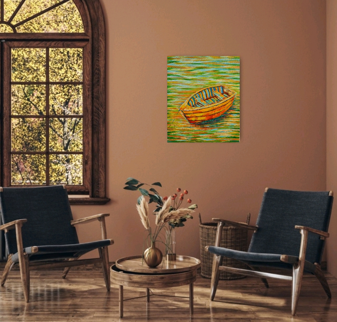 Colorful Boat Painting