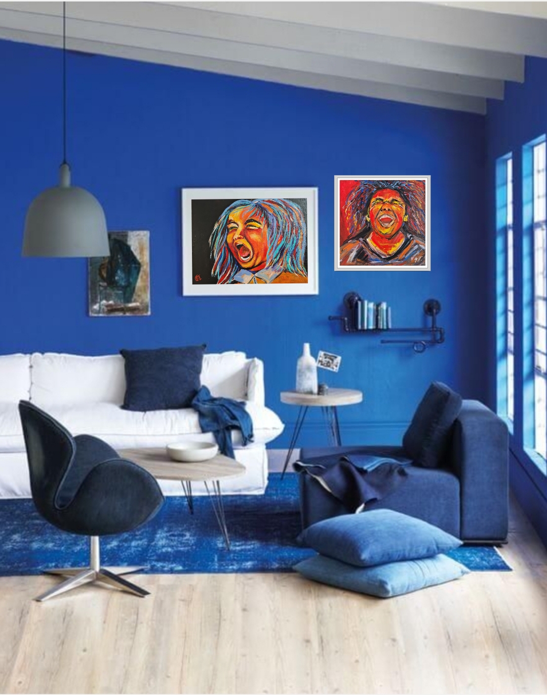 "Rejected" Vibrant Abstract Portrait Painting