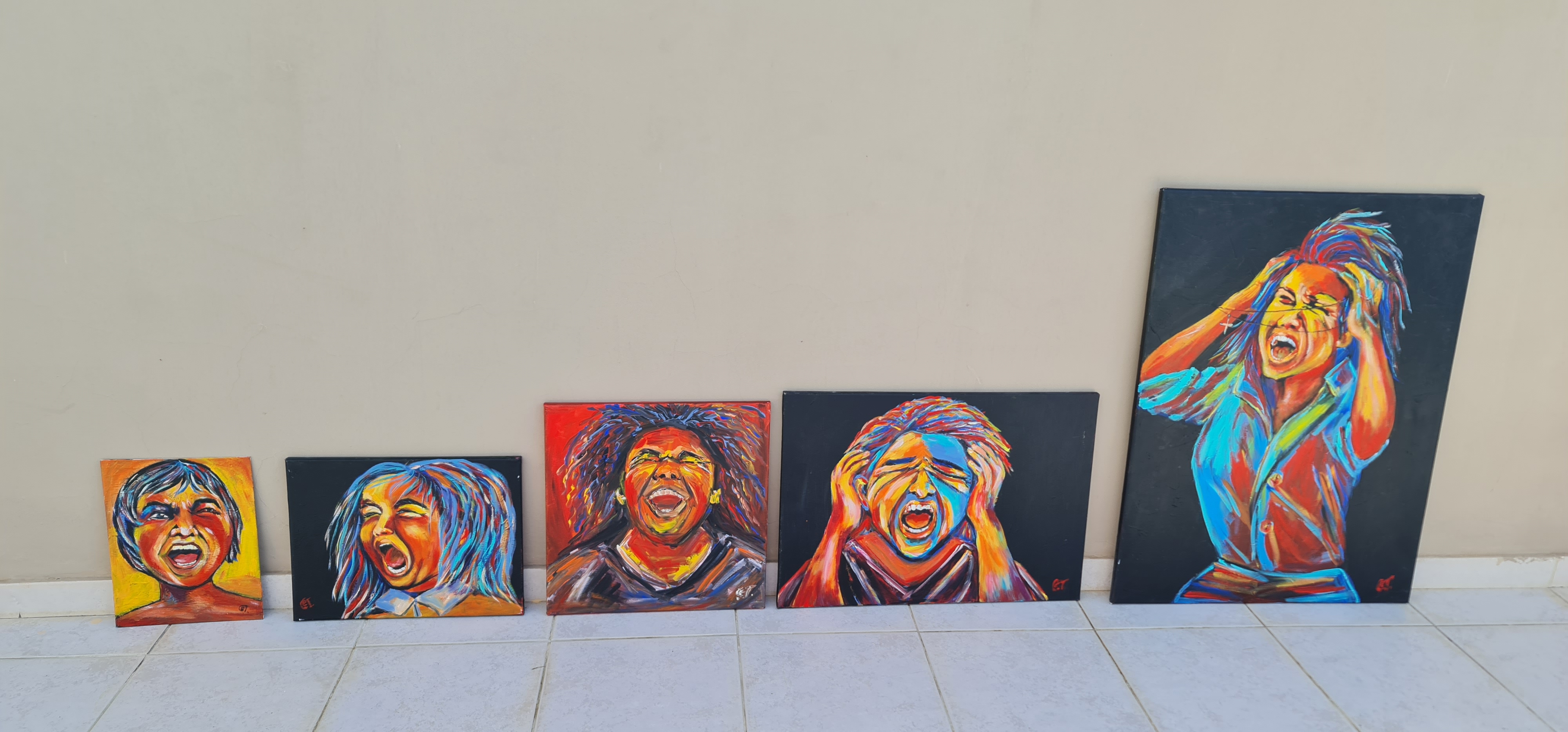 "Rejected" Vibrant Abstract Portrait Painting