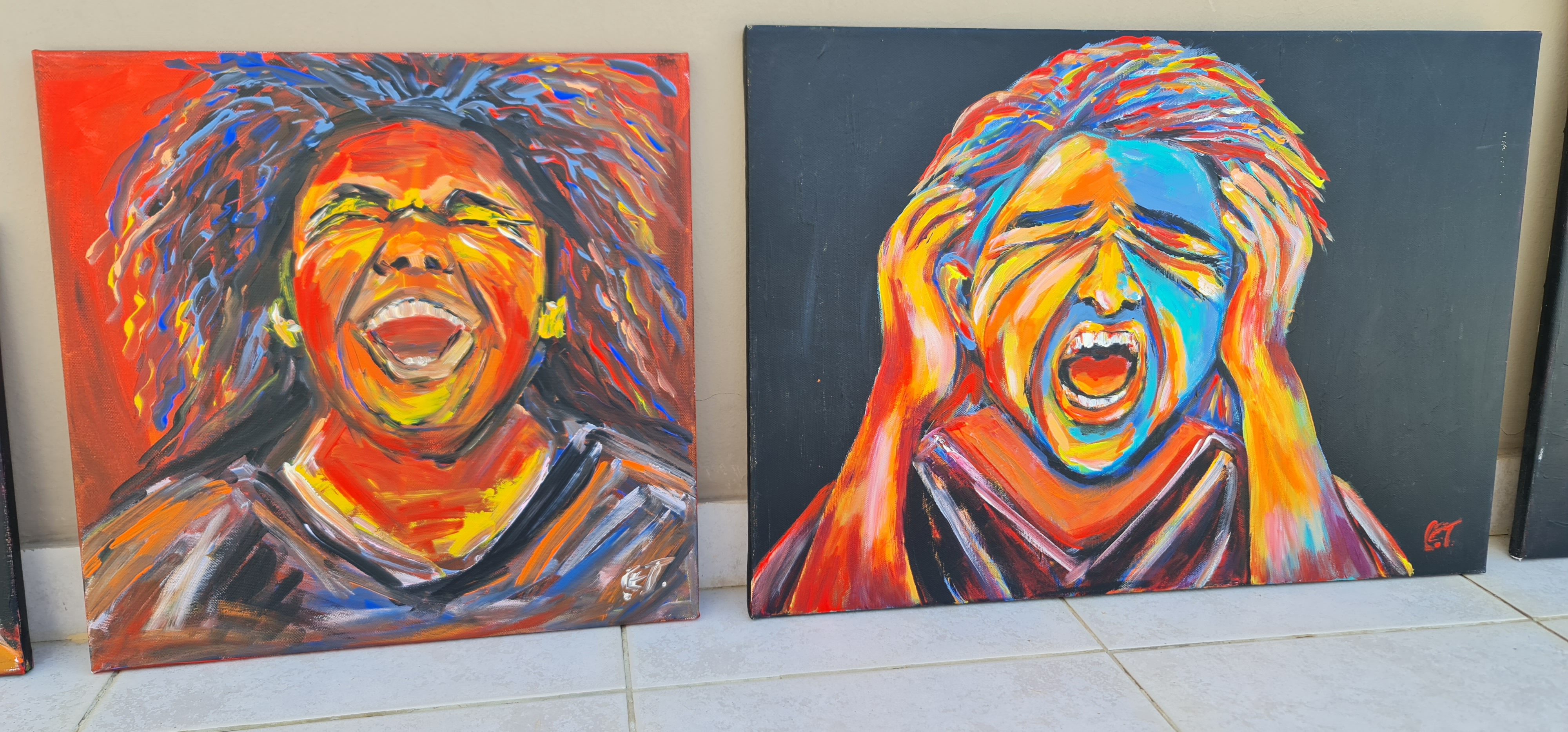 "Rejected" Vibrant Abstract Portrait Painting