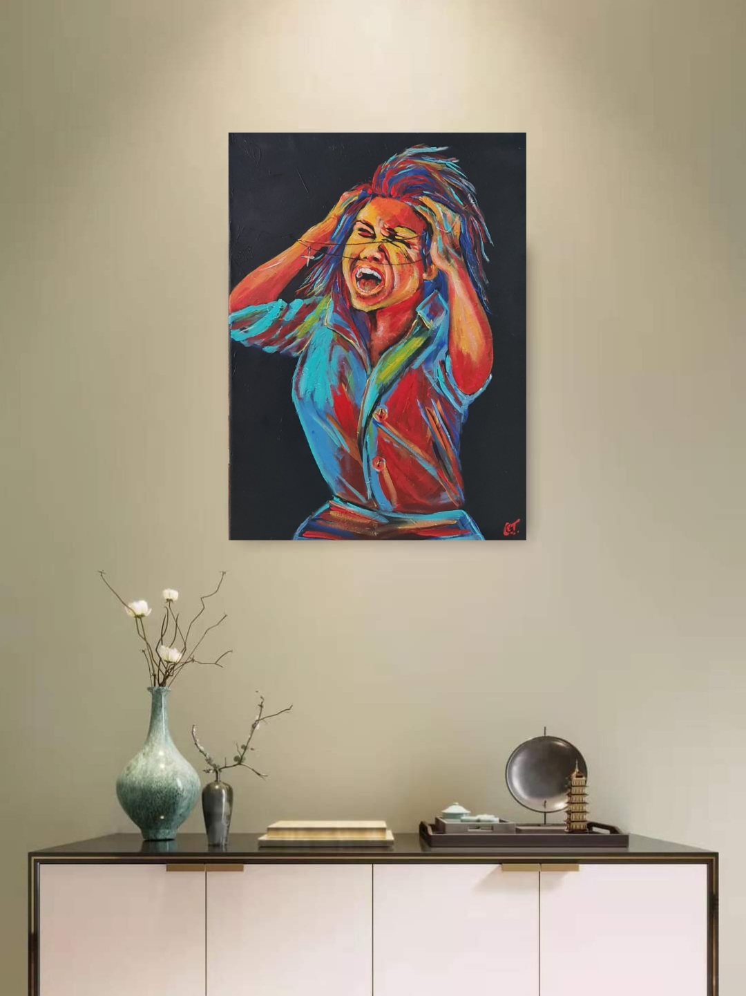 "The desperated" Abstract Emotional Artwork