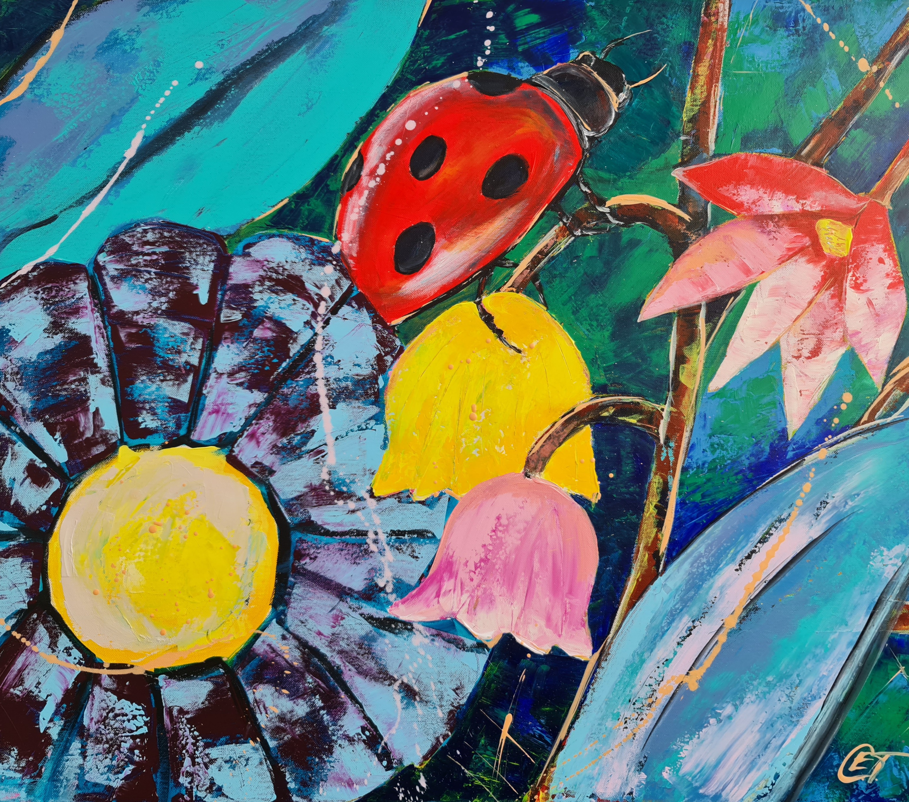  Spring flowers, Colorful Nature Painting