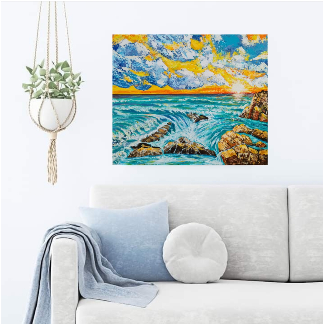 Ocean Sunset Painting