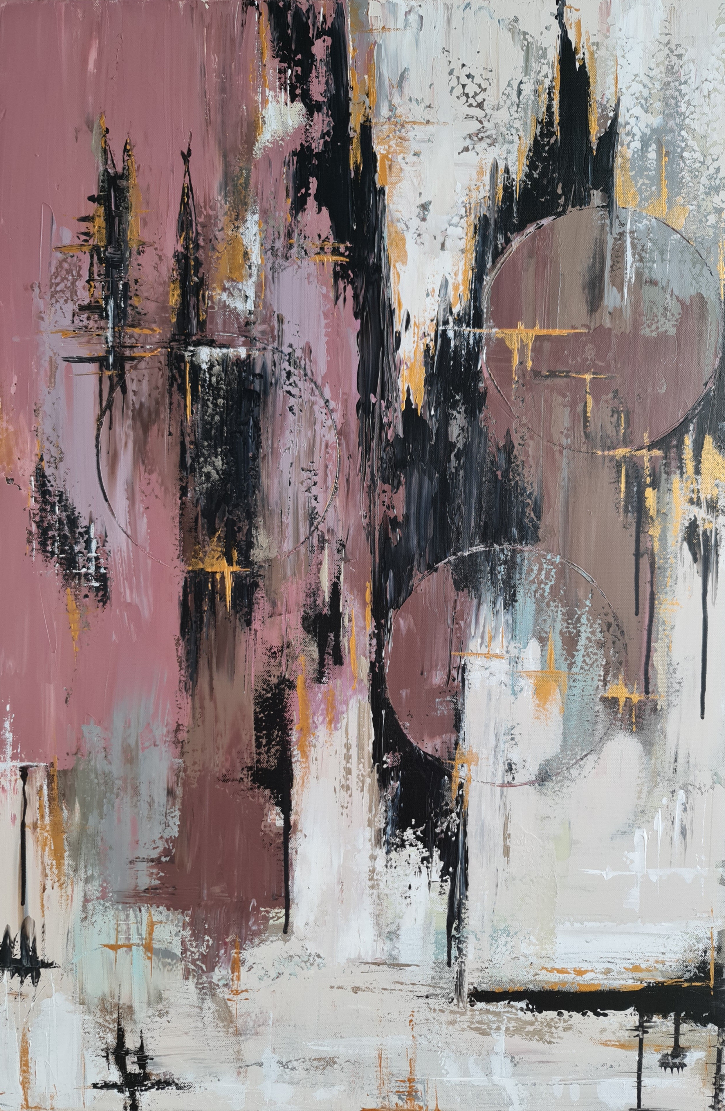 Abstract Modern Art Painting, "Parallel Universe"