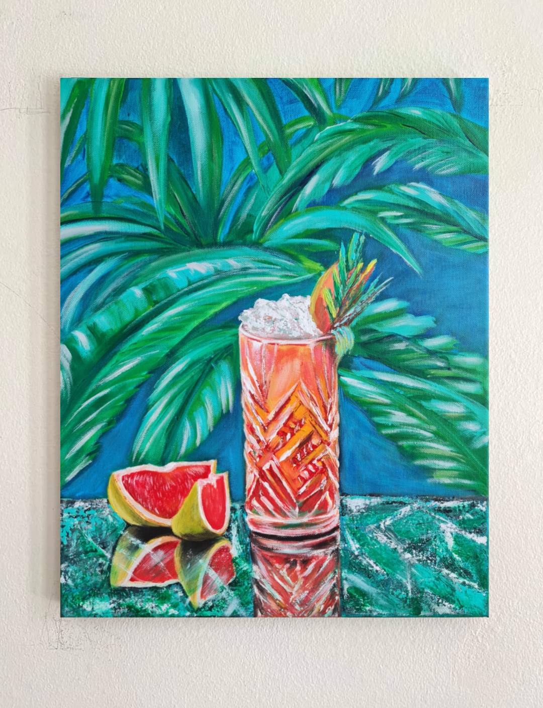 Tropical Drink Painting, Summer vibe 
