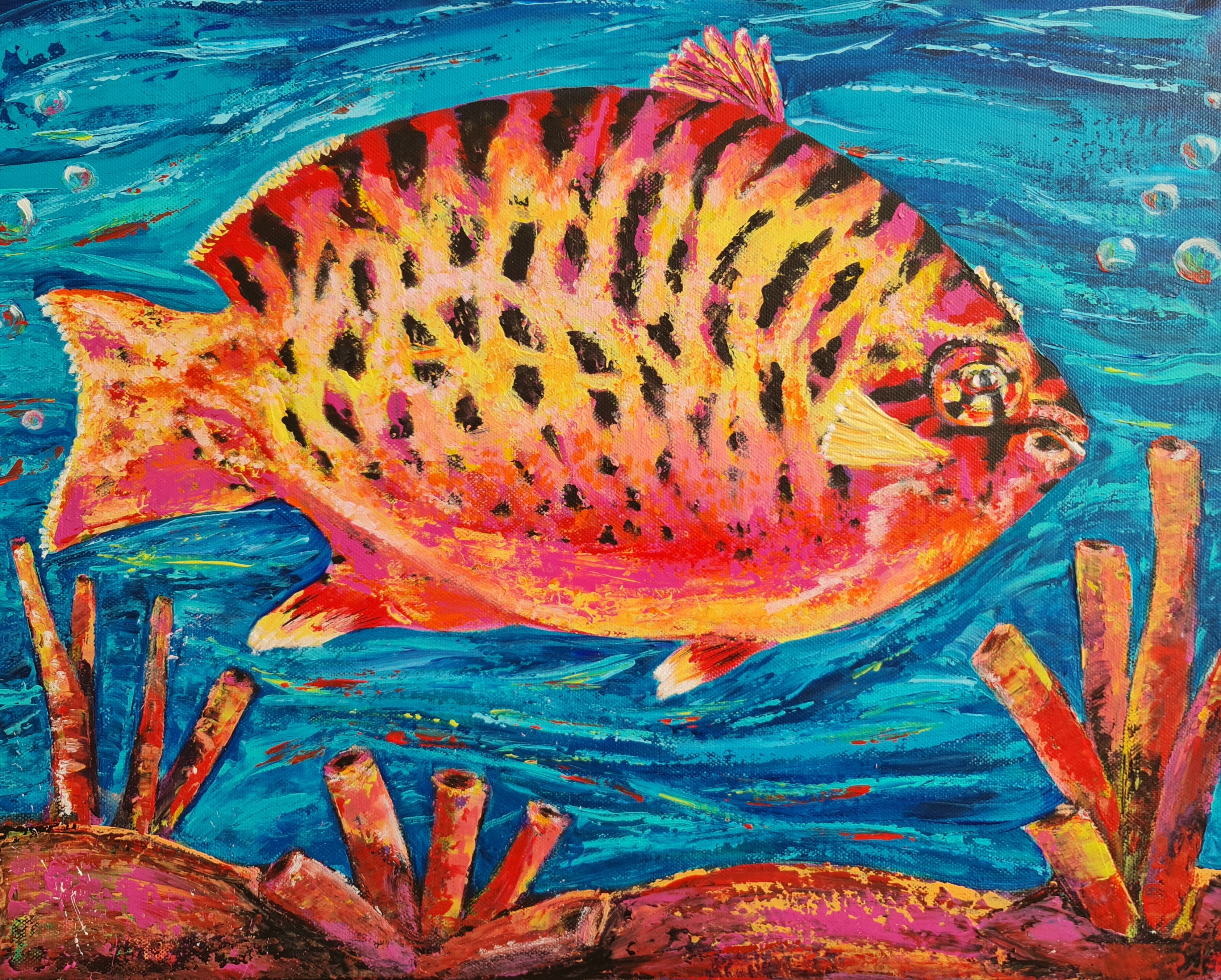 Vibrant Fish Painting