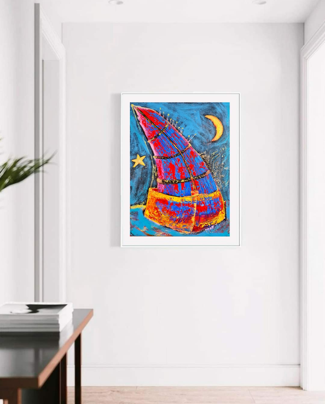 Abstract Nautical Painting, "Light my path"