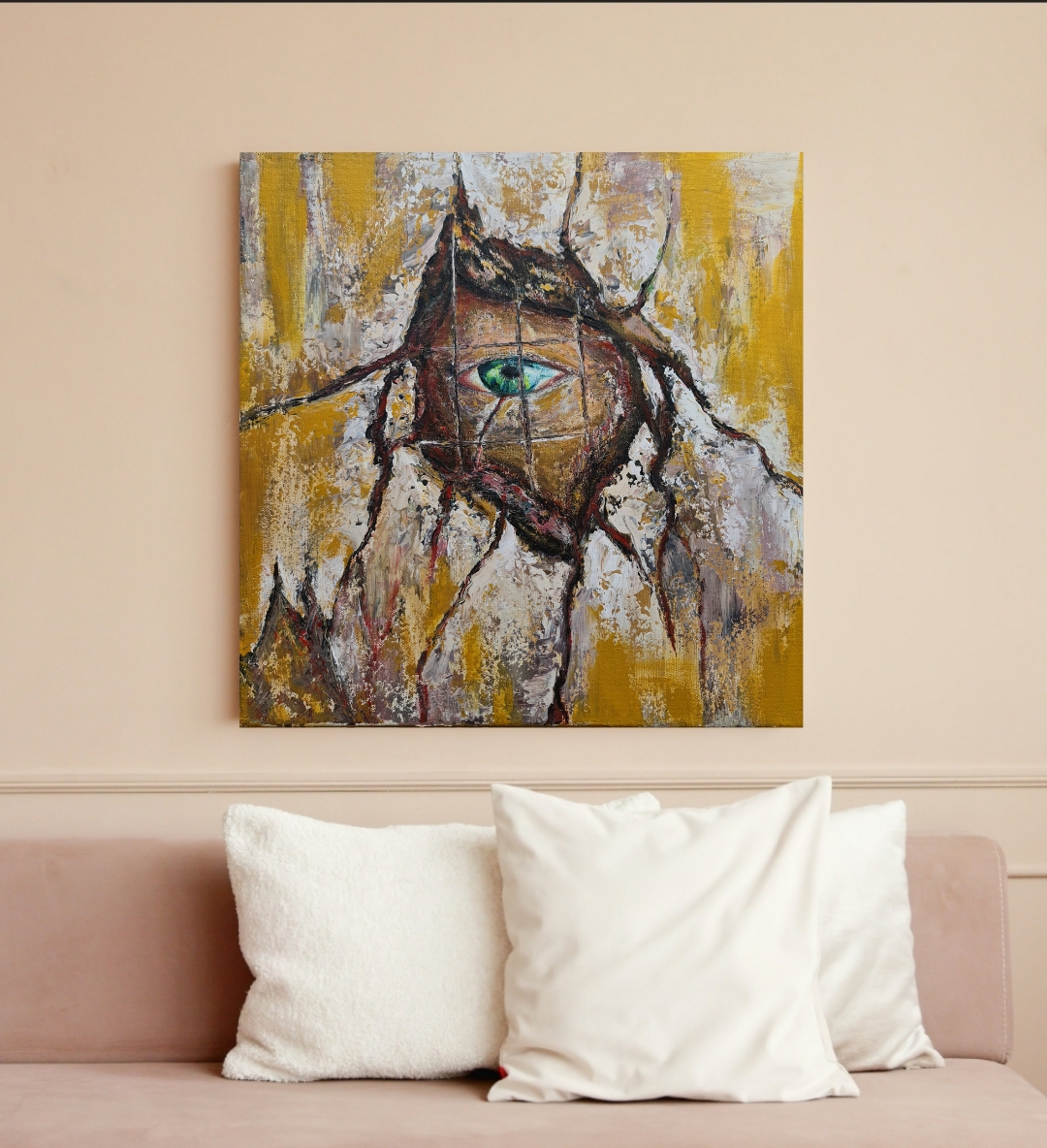 Abstract Eye Canvas Painting