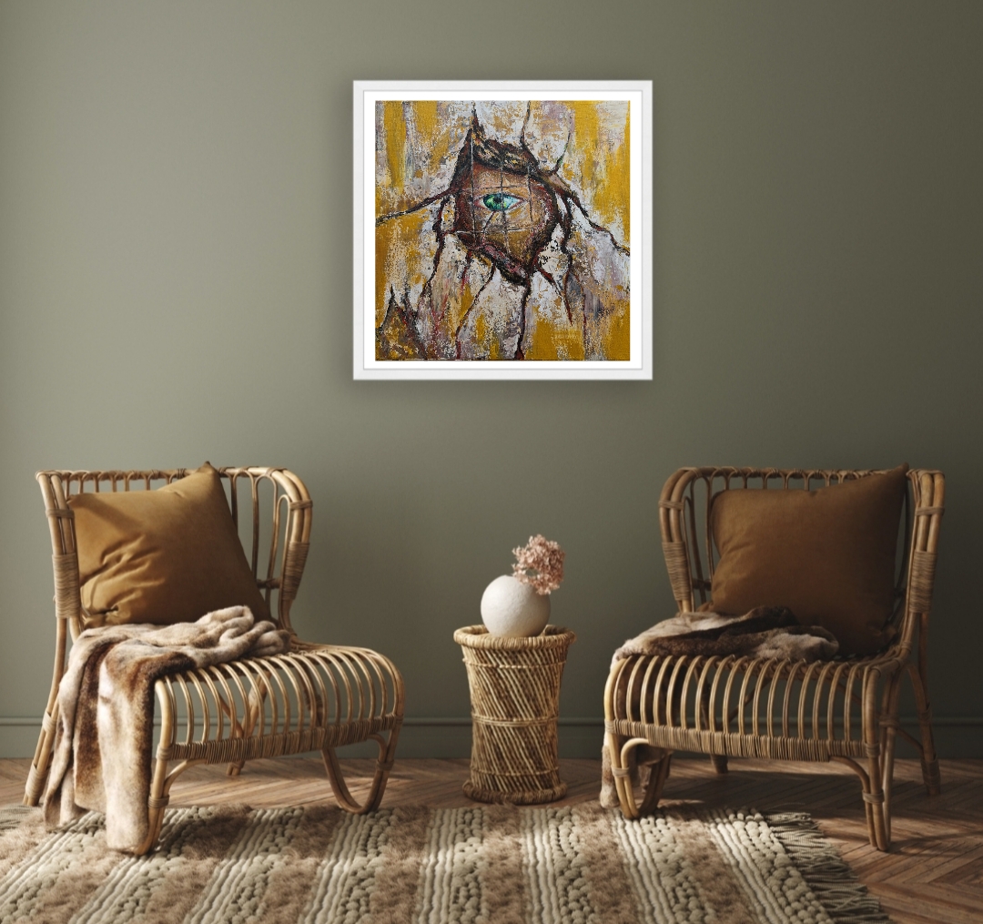 Abstract Eye Canvas Painting