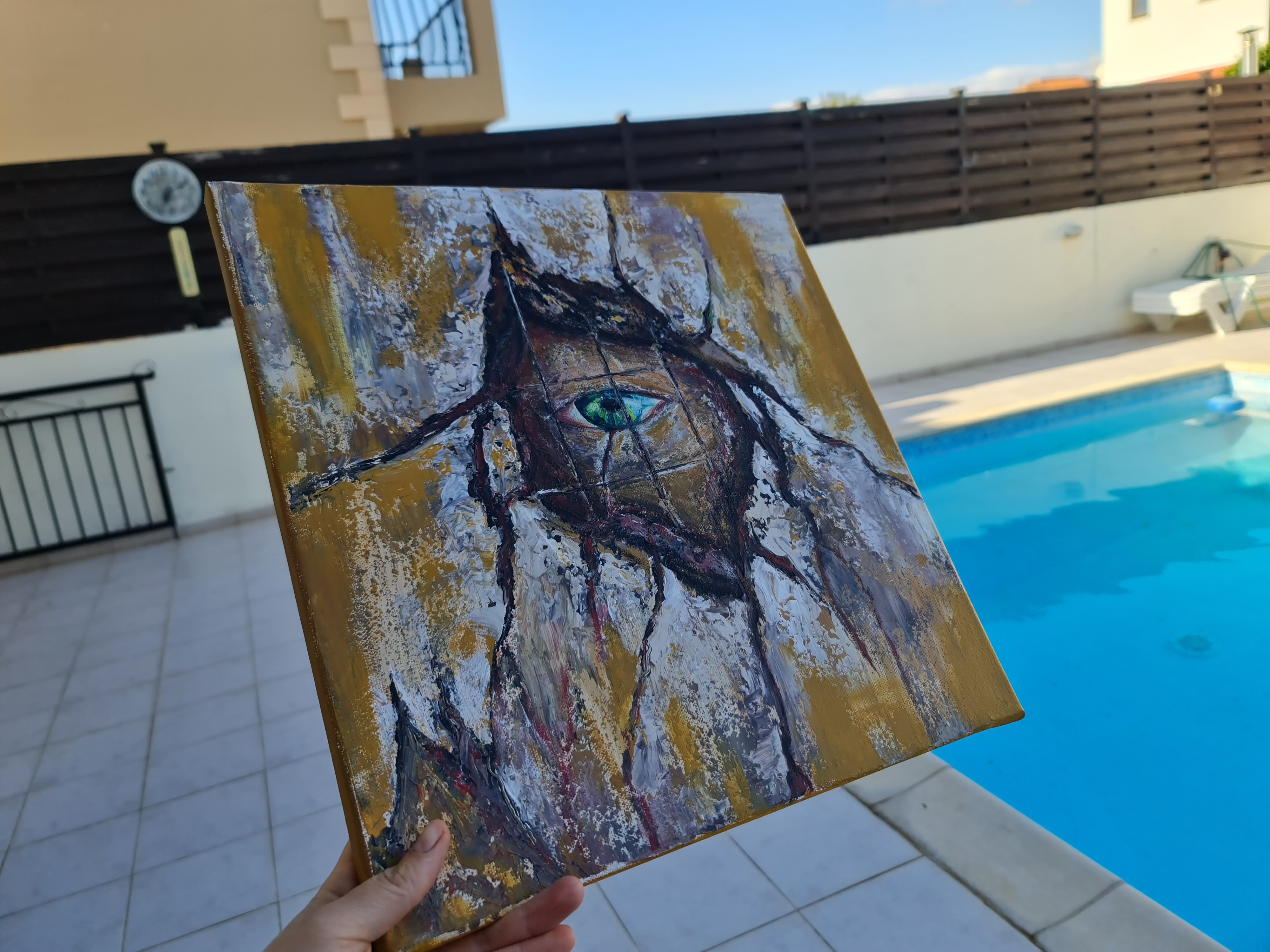 Abstract Eye Canvas Painting