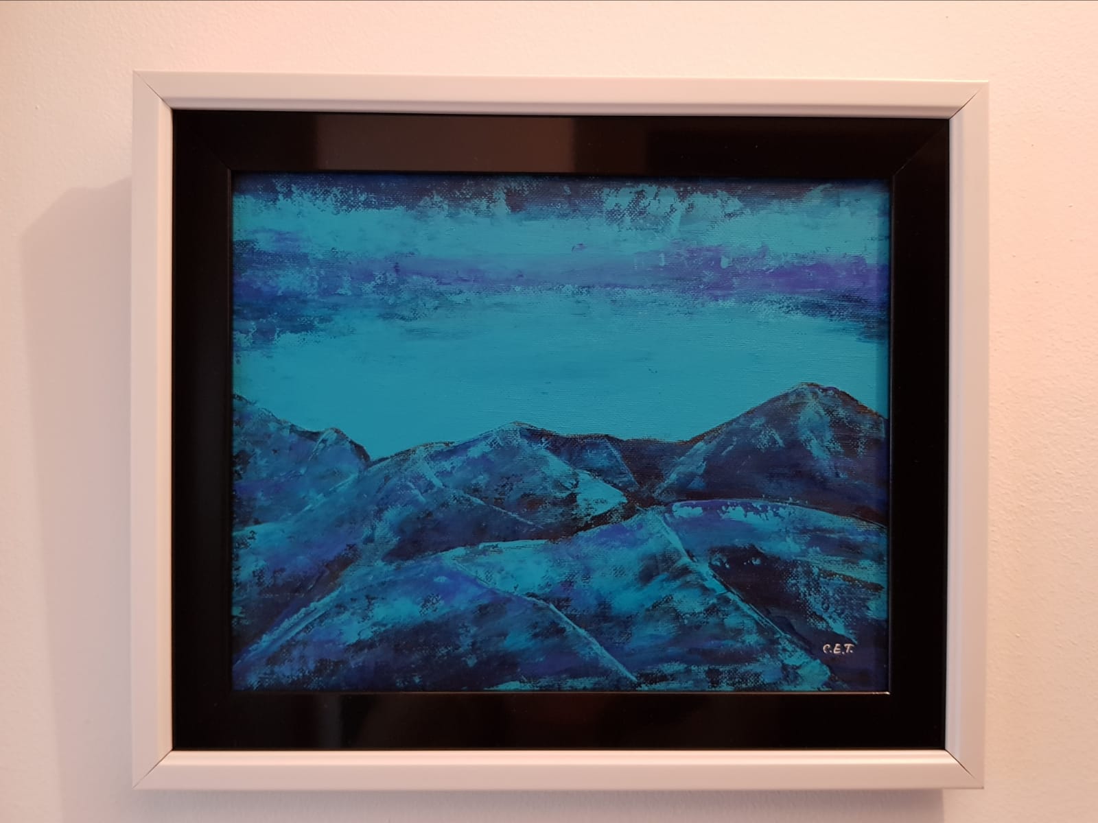 Abstract Blue Mountains Painting