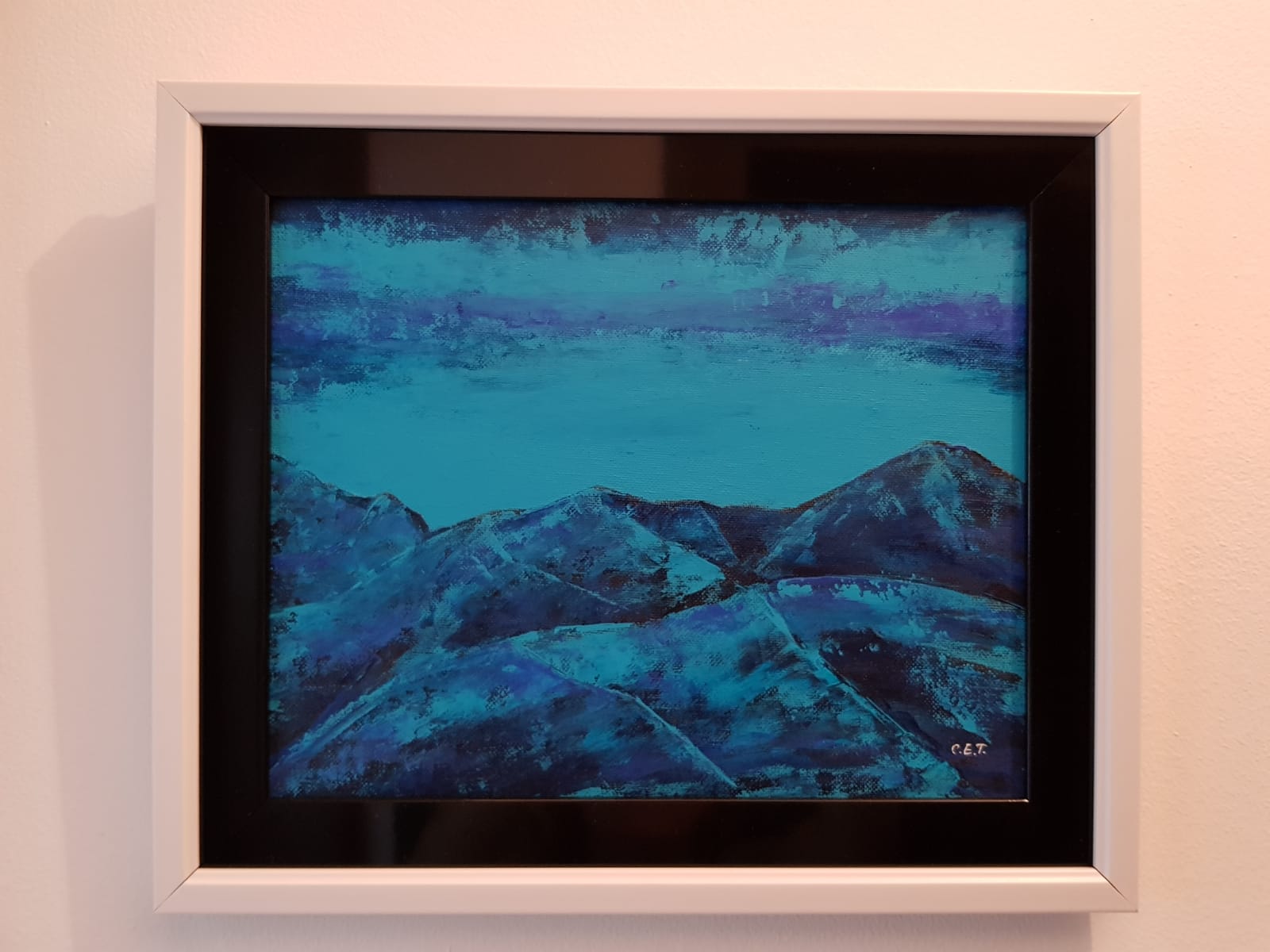 Abstract Blue Mountains Painting