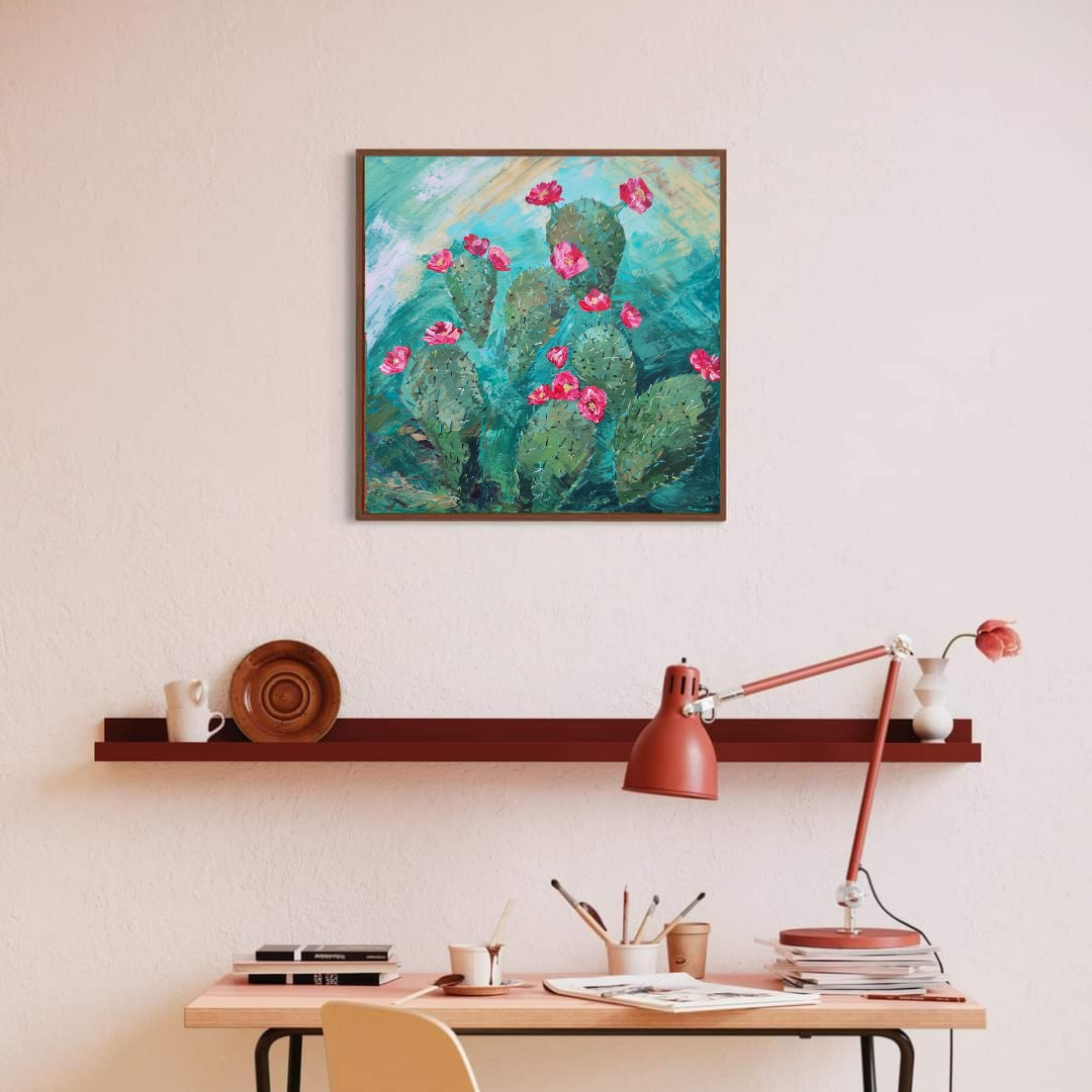Cactus Flower Painting
