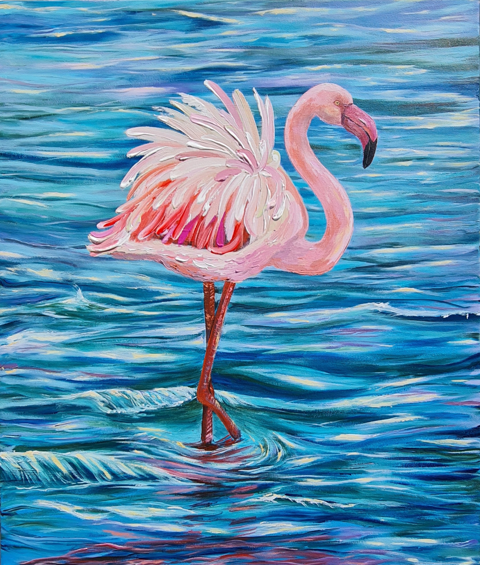 Flamingo Painting