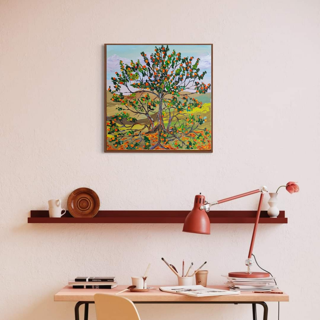 Vibrant Autumn Tree Painting