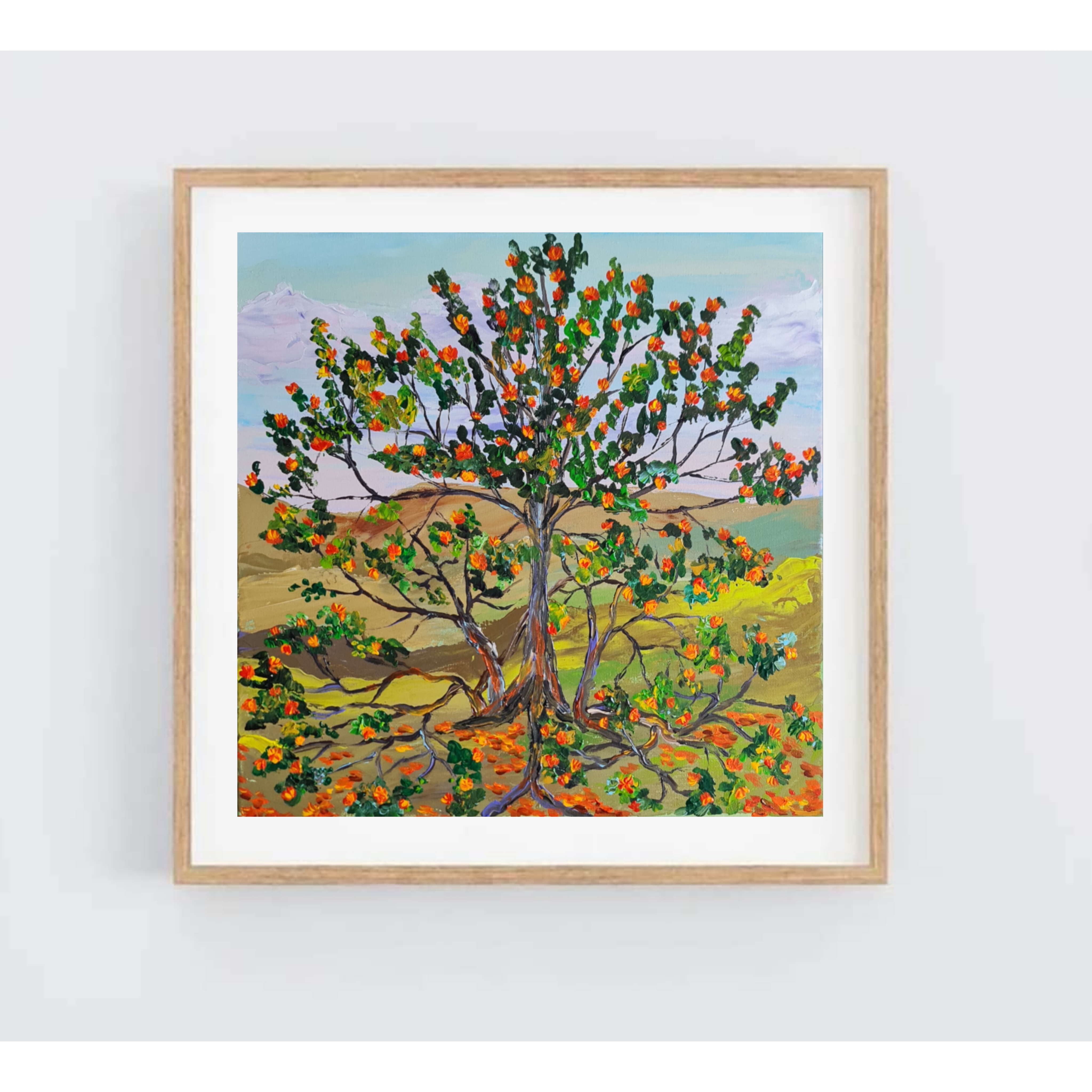 Vibrant Autumn Tree Painting